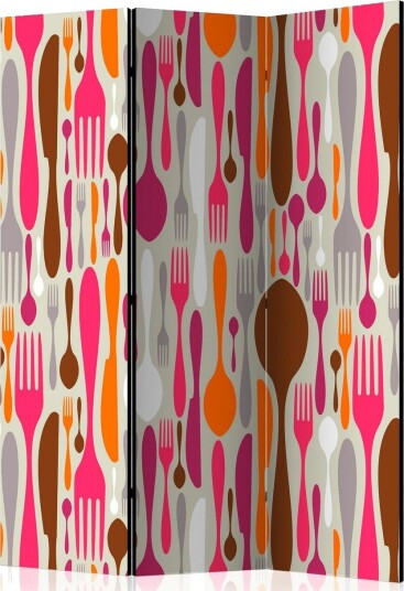 Romdeler - Cutlery - pink and violet 135x172 - Artgeist sp. z o. o.