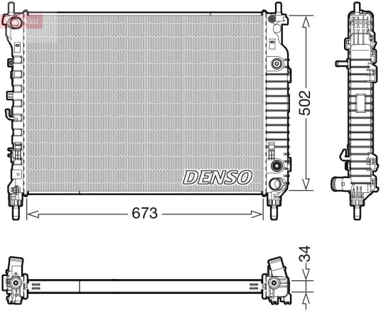 Radiator DENSO DRM20124 Radiator DENSO DRM20124