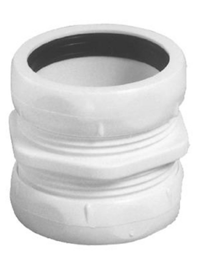 Purus Hvit Lige Samlekobling 32x32 mm Rørdel i Plast