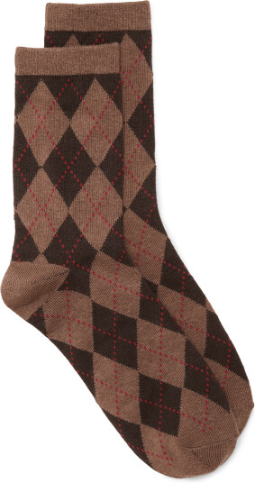 Vero Moda Vmlisa Argyle Sock Brown ONE SIZE