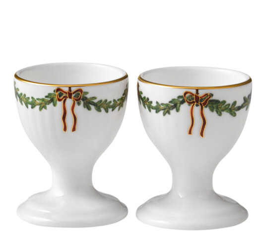 Royal Copenhagen - Stjerne Riflet Jul eggeglass 2 stk Royal Copenhagen - Stjerne Riflet Jul eggeglass 2 stk