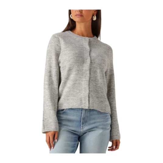 Selected Slflulu New Ls Knit Cardigan Noos - Grey - XL