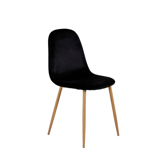 Venture Design Polar spise stol Svart Fløyel/natur Svart