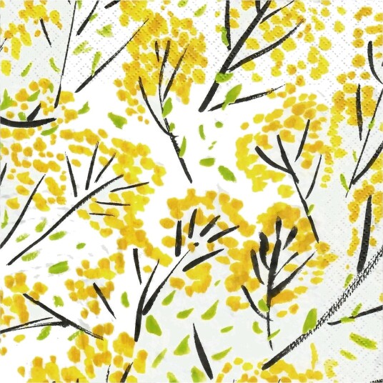 Havi Havi Napkin Onnenpensas   Yellow   33X33CM