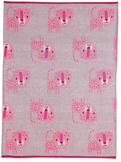 Bizzi Growin Strikketeppe Aio Baby Lyra Leopard