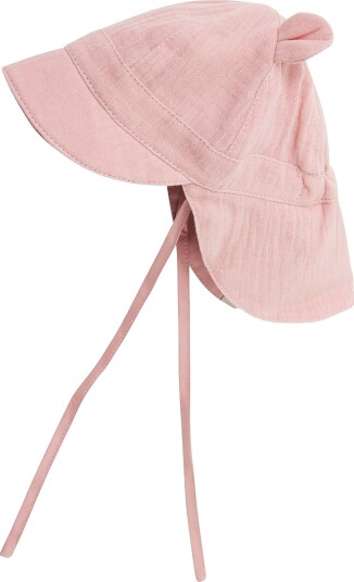Huttelihut Summer Hat Ears Muslin Pink 48\6 12M Huttelihut Summer Hat Ears Muslin Pink 48\6 12M