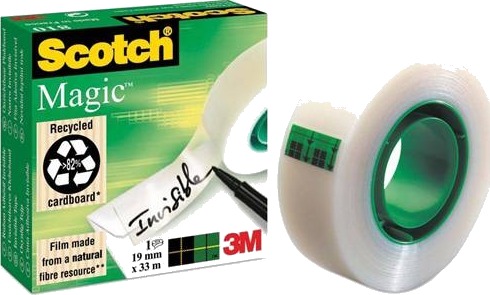 Scotch 3M Magic tape 19mm x 33m Usynlig