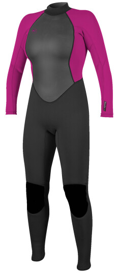 O'Neill Reactor 3/2mm Back Zip Full, våtdrakt dame 10 BLK/BERRY O'Neill Reactor 3/2mm Back Zip Full, våtdrakt dame 10 BLK/BERRY