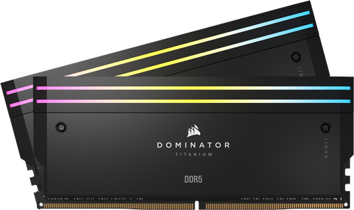 Corsair Dominator Titanium DDR5-6000 32GB CL30 Dual Channel 2 stk Intel XMP Svart med RGB