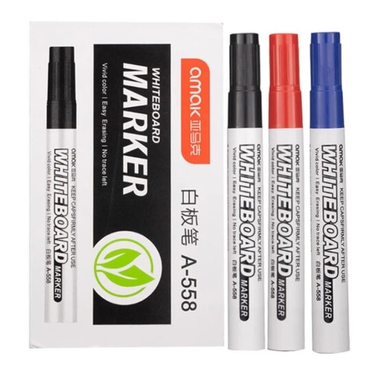 Whiteboard Marker Blyantmaleri Tegning 3 stk i forskjellige farger Whiteboard Marker Blyantmaleri Tegning 3 stk i forskjellige farger