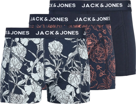 Jack & Jones Jacabstract Flower Trunks 3 Pack Navy M