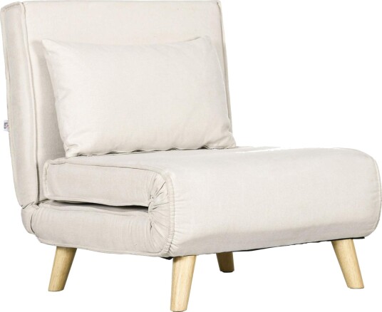 Sovestol sammenleggbar seng med sengefunksjon korsryggpute sammenleggbar avslapningsstol med linlook justerbar ryggstøtte b