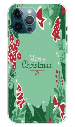 INCOVER iPhone 15 Pro Fleksibelt Plast Jul Deksel - Merry Christmas - Juleelementer