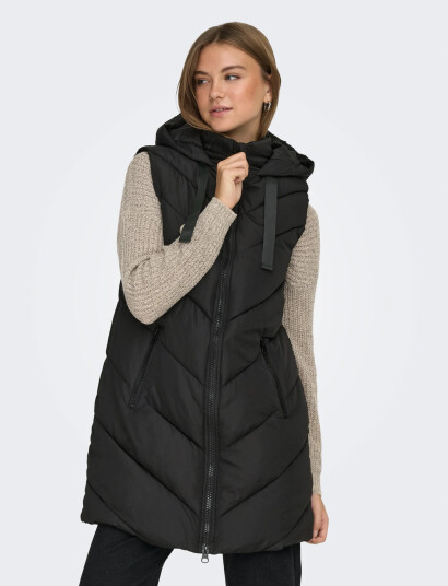 JDY Jdyskylar Life Hood Waistcoat Otw Noos - Black - XS