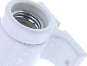 Simply W E27 Hvid Vægmodel I Porcelæn
