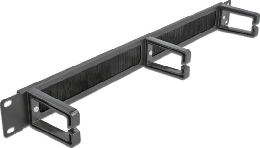 DeLOCK Kabelhåndtering for 19'' rackskap 3 metallbraketter 1U Sort