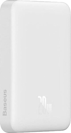 Baseus Magnetic Mini, 10000 Mah, Trådløs Lading, 20 W, Hvit
