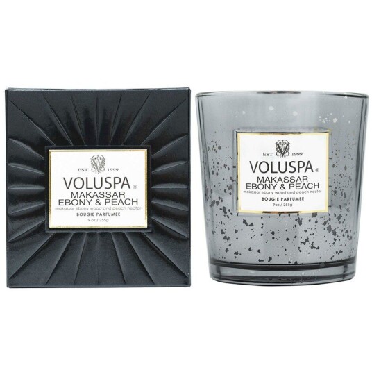 Voluspa Boxed Candle Makassar Ebony & Peach, 255 g Duftlys