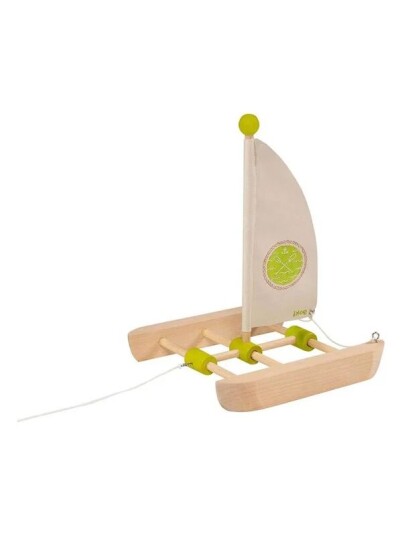 Goki Wooden Catamaran Construction Kit 11 pieces. Goki Wooden Catamaran Construction Kit 11 pieces.