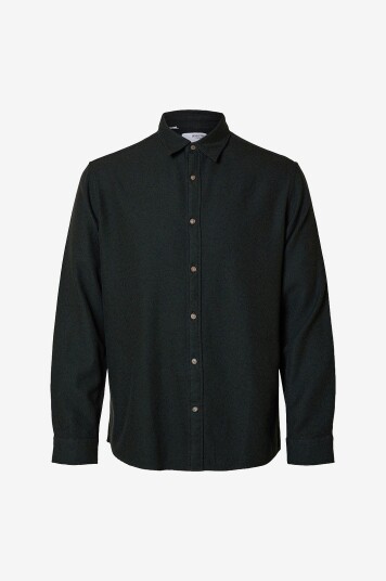 Selected HOMME - Skjorte slhRegnoah Brushed Twist - Grønn