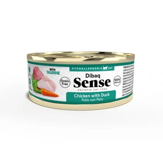 Dibaq Sense Katt Fôr uten Korn Kylling med And 70 g Dibaq Sense Katt Fôr uten Korn Kylling med And 70 g