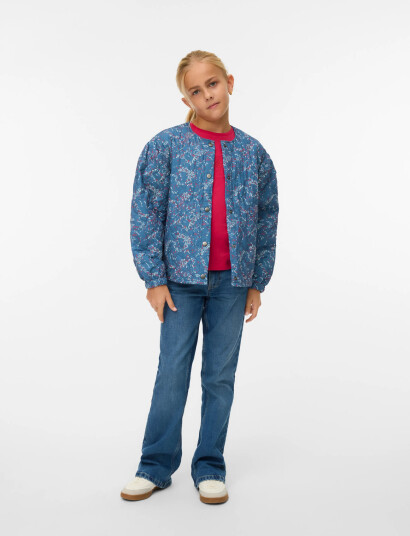 Vero Moda Girl Vmiris Mon Quilt Cardigan Wvn Girl Blue 140
