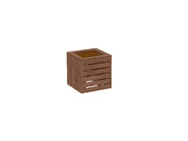 Blomsterkasse 36x34cm Trykkimpregnert Brun B VARE