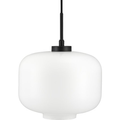 Dyberg Larsen ARP Taklampe Opal/Matt Sort Ø25cm