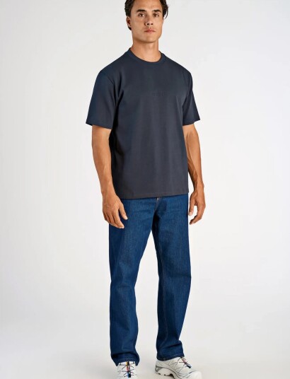 Lindbergh Oversized Brand Carrier Tee S/S Navy XL Lindbergh Oversized Brand Carrier Tee S/S Navy XL
