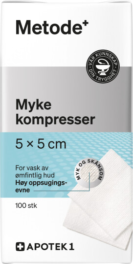 Metode myke kompresser 5x5cm 100 stk