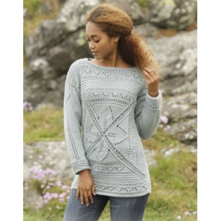 Lucky Charm by DROPS Design Genser Strikkeoppskrift str S XXXL
