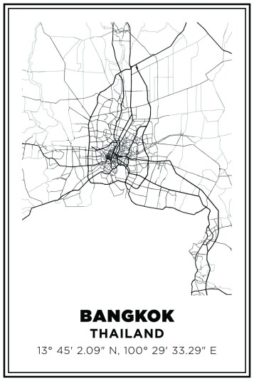 Bangkok Kart Plakat Bangkok Kart Plakat