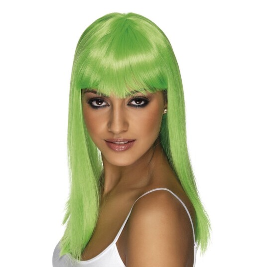 Smiffys Glamourama Neongrønn Parykk - One size