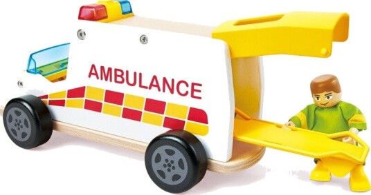 Hape Ambulance With Sound Multi/patterned One Size Hape Ambulance With Sound Multi/patterned One Size
