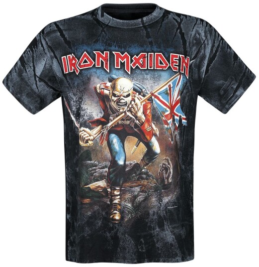 Iron Maiden T-skjorte - The Trooper Allover - S til XXL - Herrer - allover