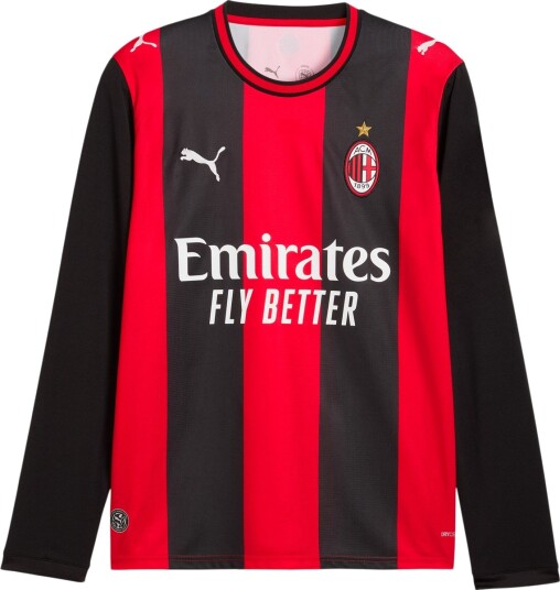 AC Milan 26/27 Langermet Hjemmetrøye Rød/Svart 3XL