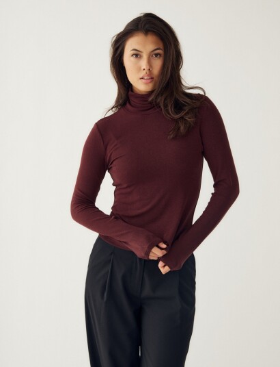 Noella N Maritza Ls Top Burgundy XS