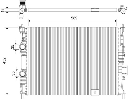 VALEO 701895 Radiator motorkjøling VALEO 701895 Radiator motorkjøling