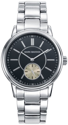 Mark Maddox Herreklokke HM0010 57 Classic Sort/Stål Ø42 mm