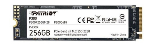 Patriot P300 256GB M.2 PCIe 3.0 NVMe SSD med høy hastighet Patriot P300 256GB M.2 PCIe 3.0 NVMe SSD med høy hastighet