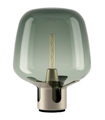 Lodes Flar Bordlampe Medium Champagne/ Turkis