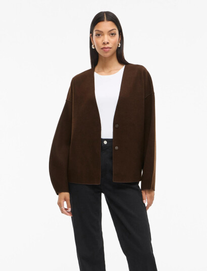 Vila Vijuice Loose L/S Jacket - Noos - Brown - 44