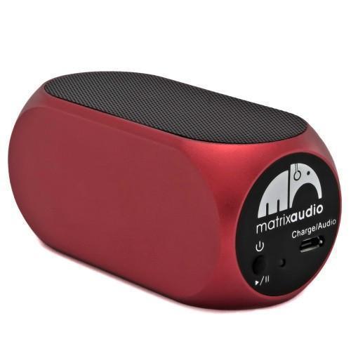 Matrix Audio Bluetooth ladbar 6 watt Stereo reisehøyttaler Rød Matrix Audio Bluetooth ladbar 6 watt Stereo reisehøyttaler Rød