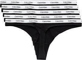Calvin Klein 5 pack Thong (Low-Rise) BLACK/BLACK/BLACK/BLACK/BLACK M