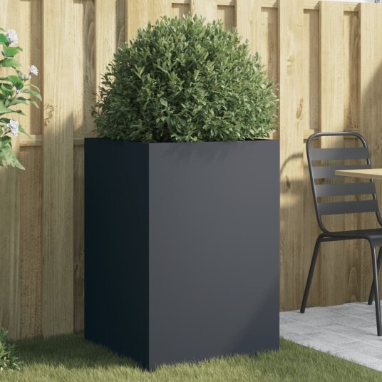 Plantekasse antrasitt 52x48x75 cm kaldvalset stål