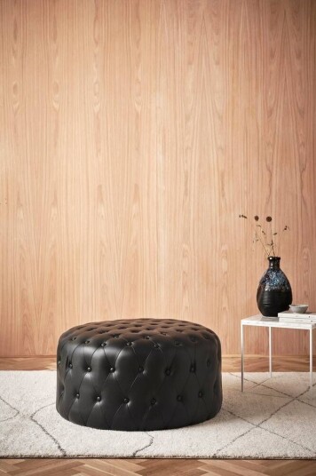 Jotex SKENE sittepuff diameter 80 cm Svart kunstskinn 1622082-01-0 1056049-02-0