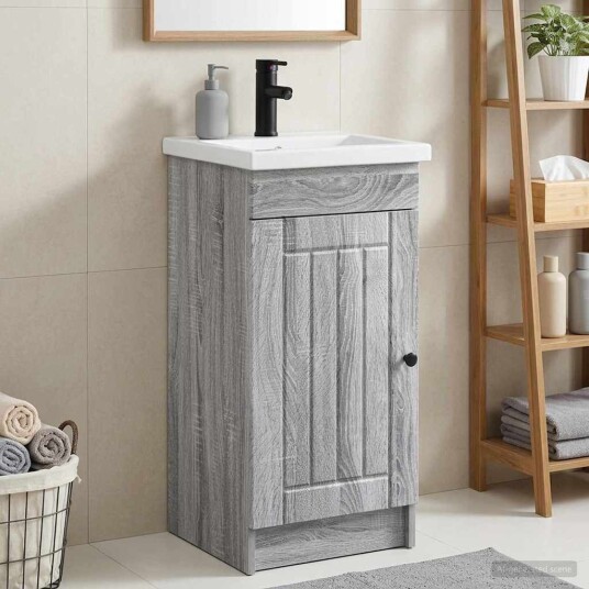 Badmøbel med vask Grå Sonoma 42 x 40 x 84,5 cm Konstruert tre Badmøbel med vask Grå Sonoma 42 x 40 x 84,5 cm Konstruert tre