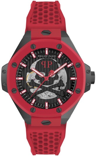 Philipp Plein Herreklokke PWPFA0524 The Skeleton Sort/Gummi Ø46 mm