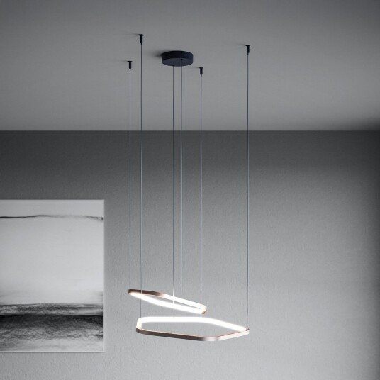 Pendellampe Stars of Light Estrella dimmbar Bronse / messing Stue Aluminium Moderne 53.5 Bronse / messing