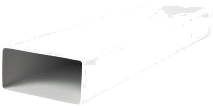 Fladkanal Pvc 55 X 110 Mm Længde 1000 Mm Hvid